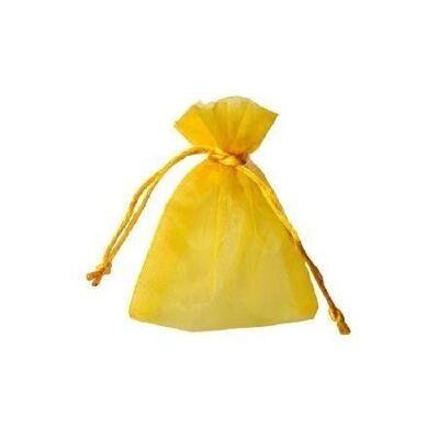 Organza bag 9 x 12 cm - yellow