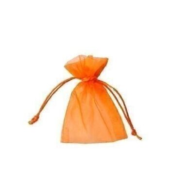 Sachet organza 9 x 12 cm - orange