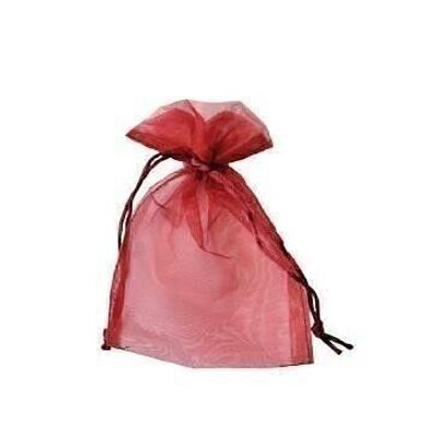 Borsa in organza 12 x 17 cm - bordeaux