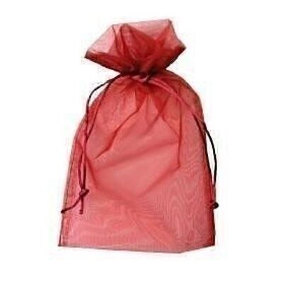 Sachet organza 17 x 24 cm - bordeaux