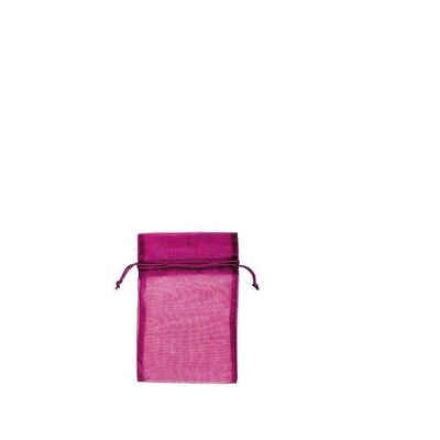 Bolsa de organza 9 x 12 cm - rosa