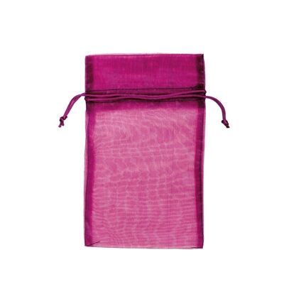 Bolsa de organza 15 x 25 cm - rosa