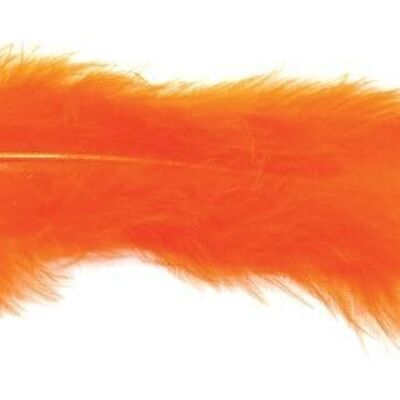 Deco plumas naranja 100 g