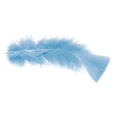 Deco feathers light blue 100 g