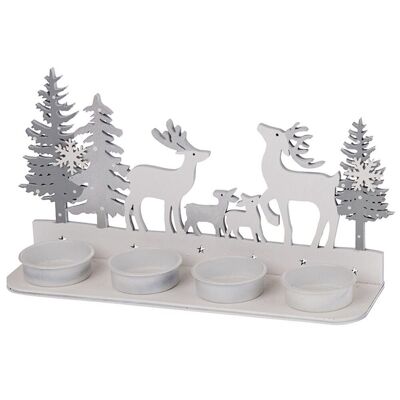 Candlestick for tealights 23.5x6.5x11cm Deer family