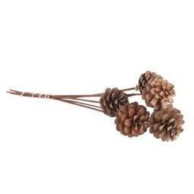 Deco pine cones 50cm brown