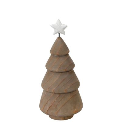 Albero decorativo con stella 7,5x18 cm marrone