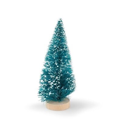 Albero decorativo con base in legno, altezza circa 10 cm