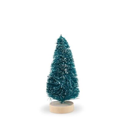 Árbol decorativo con base de madera, altura 8 cm aprox.