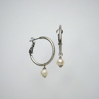 Créoles avec pendentifs en perles interchangeables 2