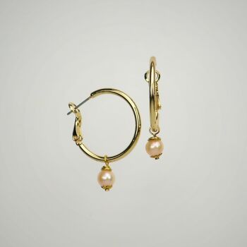 Créoles avec pendentifs en perles interchangeables 4