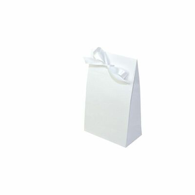 Gift bag white 140x80x230+55mm