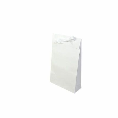 Gift bag white 200x80x330+55mm