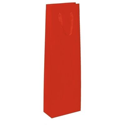 Bottle carrier bags 9x9x38+5cm red