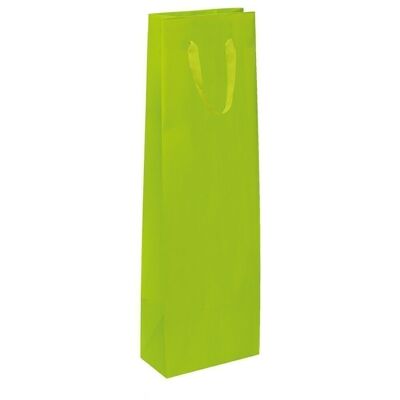 Bottle carrier bags 9x9x38+5cm green