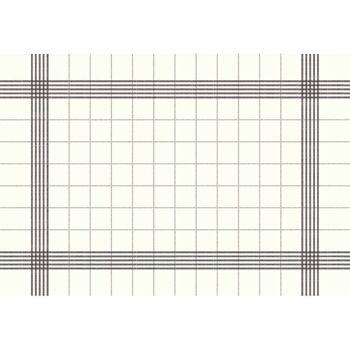 Serviette de table DUNI Dunisoft 38x54 cm 3 plis blanc/gris