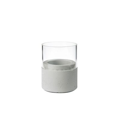 DUNI candle holder NEAT 75x68 mm gray with glass