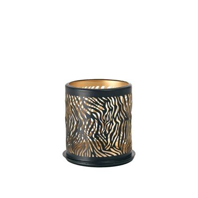 DUNI metal candle holder 75 x 75 mm Safari Zebra