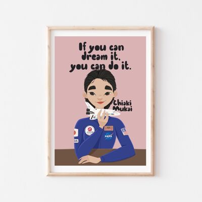 Chiaki Mukai Japanese Female Astronaut Wall Art