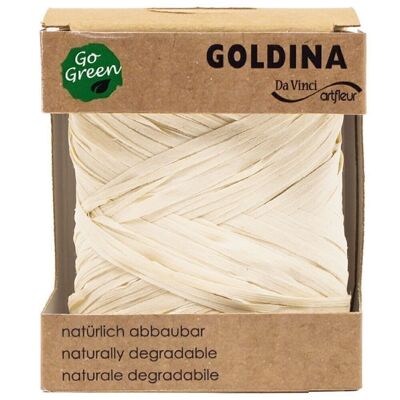 Raffia ribbon biodegradable 10mm/50meter cream