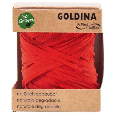 Raffia ribbon biodegradable 10mm/50meter red