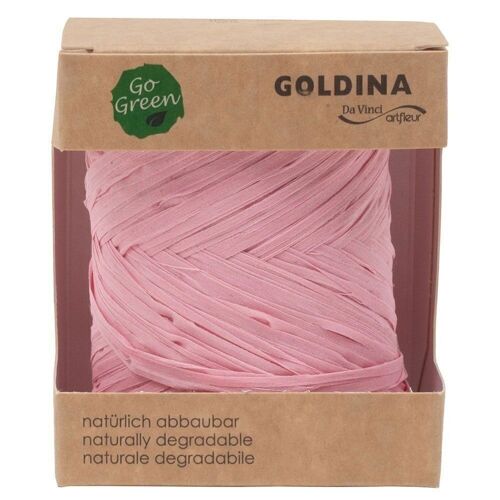 Raffia Band biologisch abbaubar 10mm/50Meter Rosa