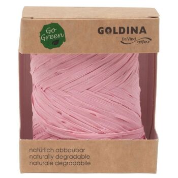 Ruban raphia biodégradable 10mm/50mètre rose