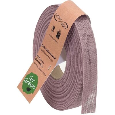 Ruban en lin biodégradable 25mm/20Meter Basic Rose