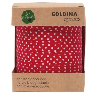 Cinta anular biodegradable 10mm/100m puntos rojo