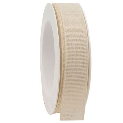 Ruban en lin biodégradable 25mm/20Meter Spring Cream