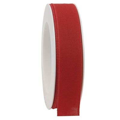 Linen ribbon biodegradable25mm/20Meter Spring Red