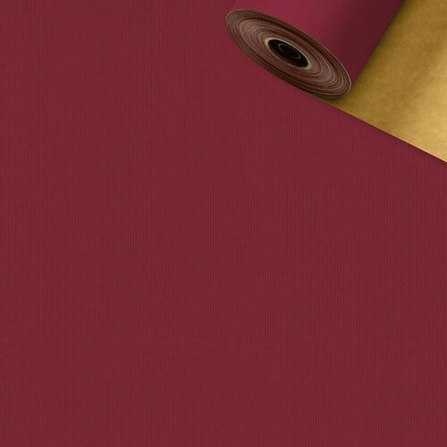 Stewo Geschenkpapier Rolle 50cm 50Meter 2-seitig bordeaux/go