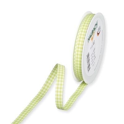 Gift ribbon country house checked 10mm/20 meters light green