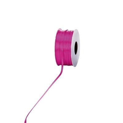 Satin ribbon 3mm 100 meters pink