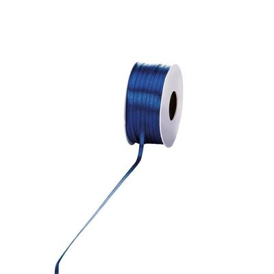 Satin ribbon 3mm 100meters dark blue