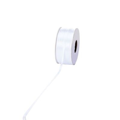 Satin ribbon 3mm 100m white