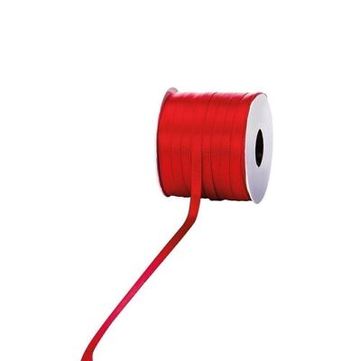 Satin ribbon 6mm 100m red