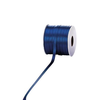 Satin ribbon 6mm 100m dark blue
