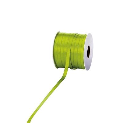 Satin ribbon 6mm 100meters apple green