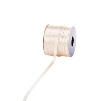 Satin ribbon 6mm 100meters vanilla