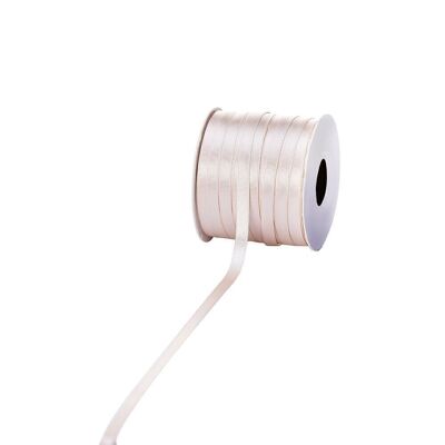 Ruban satin 6mm 100m crème