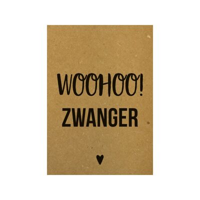 Postcard Woohoo! Zwanger