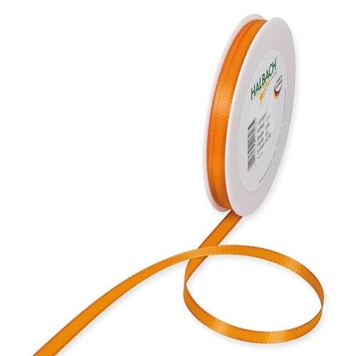 Geschenkband Stoff 8mm / 50Meter orange