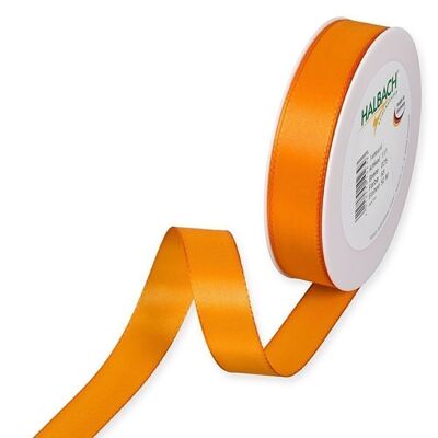 Gift ribbon fabric 25mm / 50 meters orange