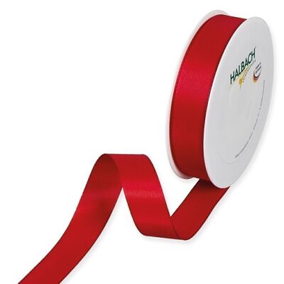 Gift ribbon fabric 25mm / 50 meters red