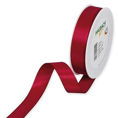 Gift ribbon fabric 25mm / 50 meters bordeaux
