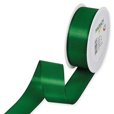 Ruban cadeau tissu 40mm / 50 mètres vert