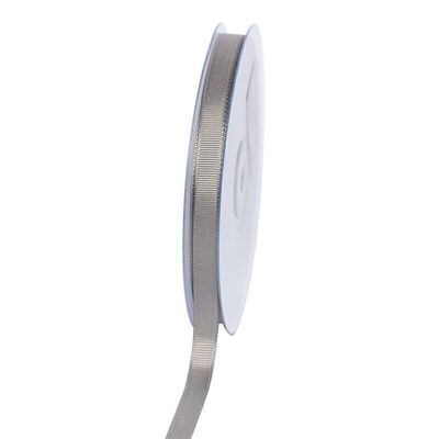 Gift ribbon grosgrain 9 mm/50 meters silver