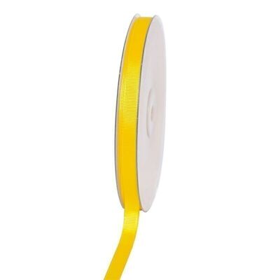 Gift ribbon grosgrain 9 mm/50 meters yellow