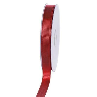 Gift ribbon grosgrain 16 mm/50 meters bordeaux